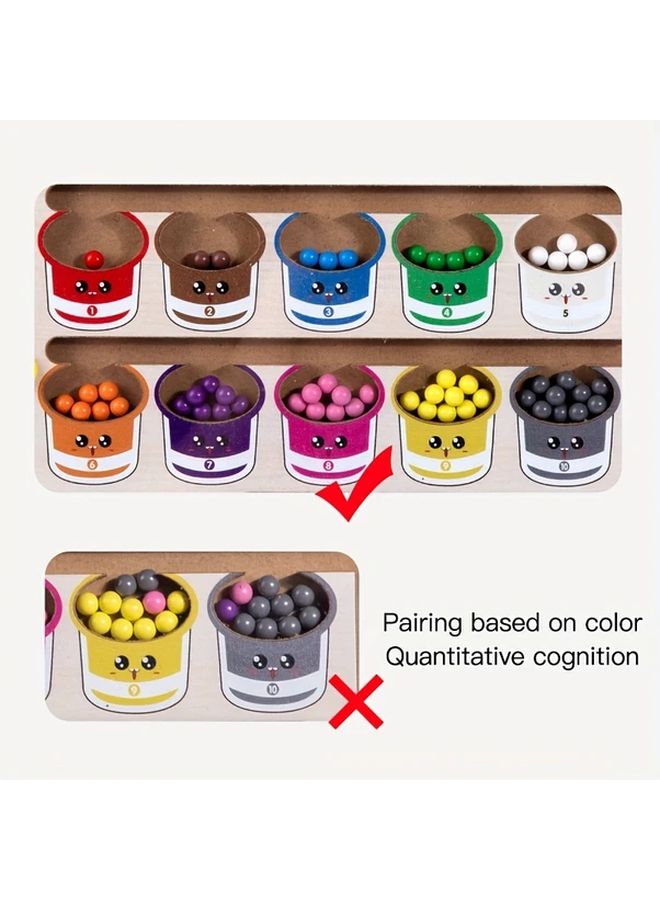 تصنيف الألوان متاهة أرقام خشبية ولون لوحة عد الألغاز مهارات حركية دقيقة لعبة - Image 2